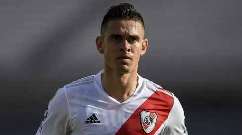 Rafael Borré quando jogava pelo River Plate. Foto: Marcelo Endelli/Getty Images.