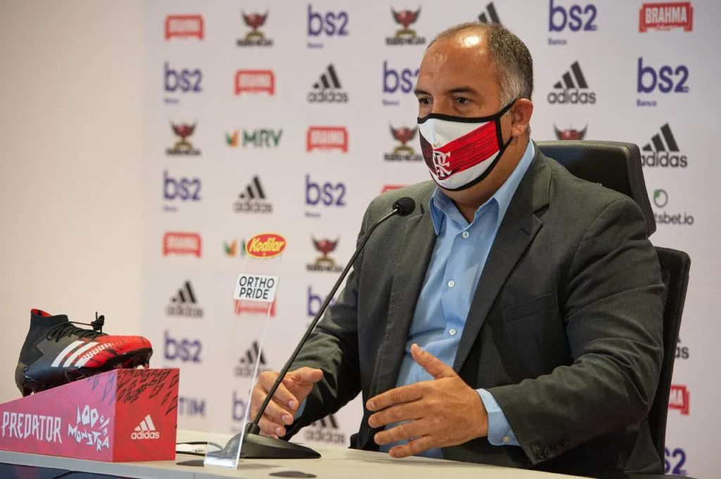 Marcos Braz perto de fechar mais um negócio para o Flamengo. Foto: Alexandre Vidal- Flamengo