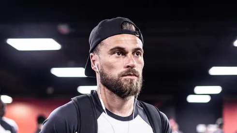 Lucas Lima antes da derrota do Santos para o Athletico. Foto: Raul Baretta/ Santos FC.