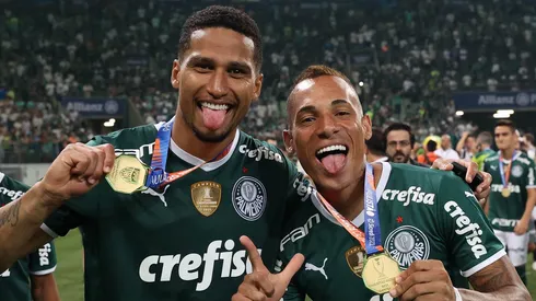Murilo (à esquerda) tem contrato até 2026 no Palmeiras e tem conversas para estender ainda mais - Foto: Cesar Greco