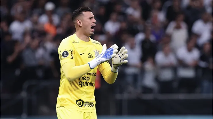 Ivan goleiro do Corinthians durante partida contra o Always Ready no estádio Arena Corinthians pelo campeonato Copa Libertadores 2022. Ettore Chiereguini/AGIF