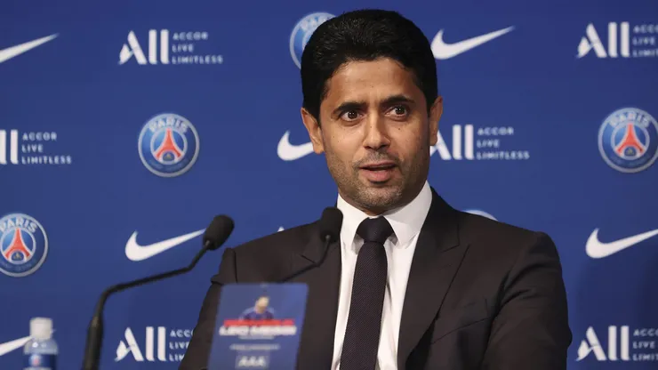 Nasser Al-Khelaifi negocia junto ao São Paulo - (Photo by Sebastien Muylaert/Getty Images).