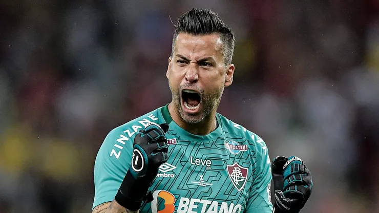 Fabio goleiro do Fluminense durante partida contra o Flamengo no estadio Maracana pelo campeonato Carioca 2023. Thiago Ribeiro/AGIF