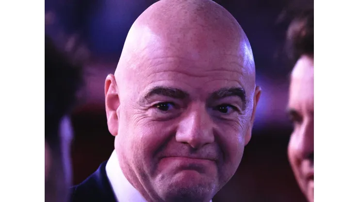 Gianni Infantino, presidente da FIFA, antes de partida entre Corinthians e Flamengo pelo campeonato Copa do Brasil 2022. Foto: Ettore Chiereguini/AGIF