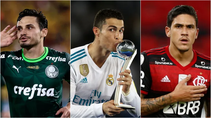 Raphael Veiga, Cristiano Ronaldo e Pedro. Getty Images