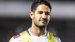 Alexandre Pato jogador do São Paulo durante partida contra o Bragantino no estádio Vila Belmiro pelo campeonato Brasileiro A 2023. Abner Dourado/AGIF