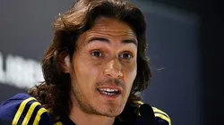 Foto: Wagner Meier/Getty Images - Cavani em entrevista antes da final da Copa Libertadores da América