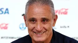 Foto: Mohamed Farag/Getty Images - Tite em entrevista quando era treinador da Seleção Brasileira