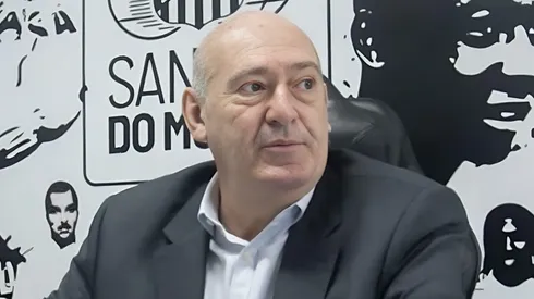 Foto: Ivan Storti/Santos FC – Andrés Rueda em entrevista pelo Santos em 2023