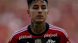 Erick Pulgar, jogador do Flamengo, durante partida contra o Corinthians no estadio Maracana pelo campeonato BRASILEIRO A 2023. Foto: Thiago Ribeiro/AGIF