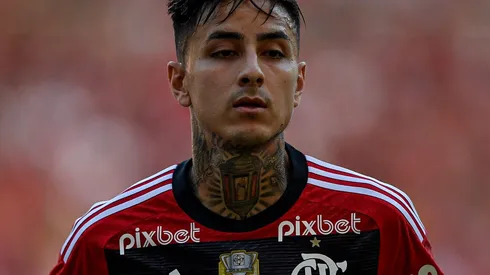 Erick Pulgar, jogador do Flamengo, durante partida contra o Corinthians no estadio Maracana pelo campeonato BRASILEIRO A 2023. Foto: Thiago Ribeiro/AGIF