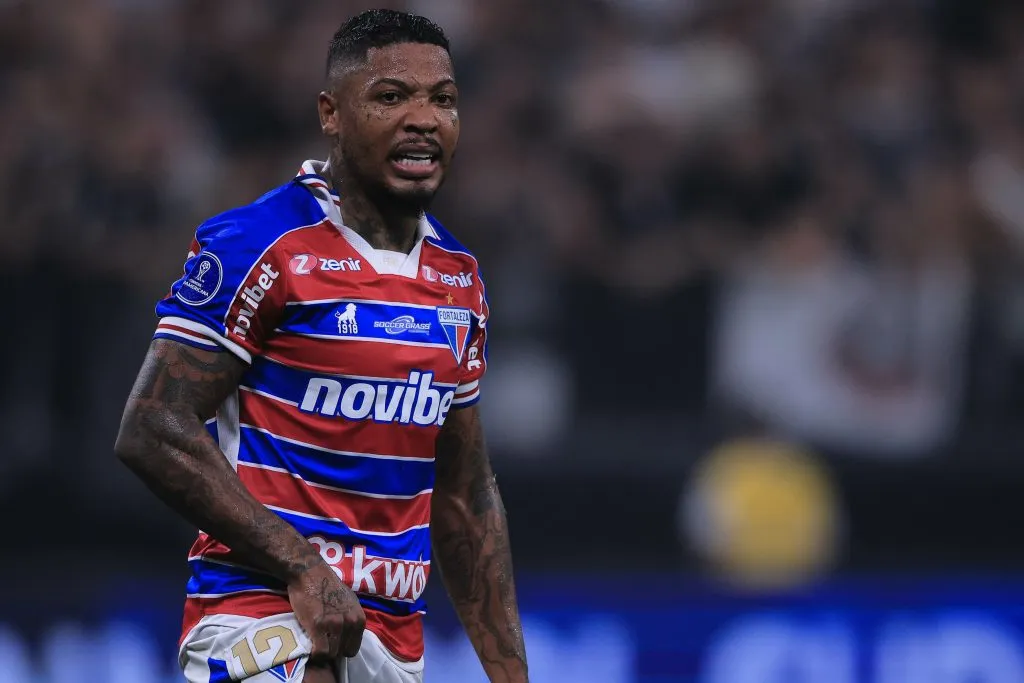 Marinho jogador do Fortaleza durante partida pelo campeonato Copa Sul-Americana 2023. Foto: Ettore Chiereguini/AGIF
