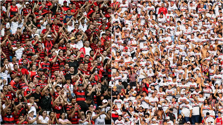Torcida do Flamengo e do São Paulo. Foto: Kely Pereira/AGIF