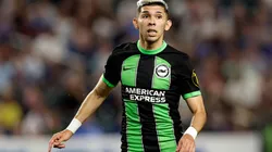 PHILADELPHIA, PENNSYLVANIA - JULY 22: Julio Enciso #20 of Brighton & Hove Albion in action during a pre season friendly match against Chelsea on July 22, 2023 in Philadelphia, Pennsylvania. (Photo by Adam Hunger/Getty Images)