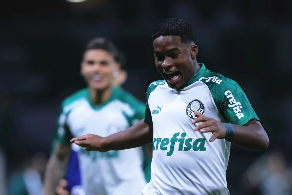 Endrick pelo Palmeiras. Foto: Ettore Chiereguini/AGIF