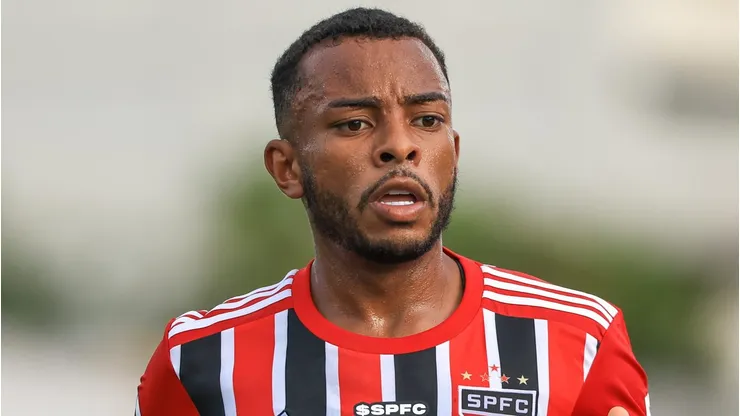 Welington jogador do Sao Paulo durante partida contra o Santo Andre no estadio Bruno Jose Daniel pelo campeonato Paulista 2023. Foto: Marcello Zambrana/AGIF