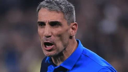 Juan Pablo Vojvoda, técnico do Fortaleza, durante partida contra o Corinthians no estadio Arena Corinthians pelo campeonato Copa Sul-Americana 2023. Foto: Ettore Chiereguini/AGIF