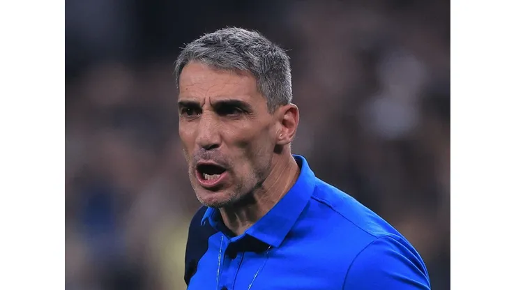Juan Pablo Vojvoda, técnico do Fortaleza, durante partida contra o Corinthians no estadio Arena Corinthians pelo campeonato Copa Sul-Americana 2023. Foto: Ettore Chiereguini/AGIF