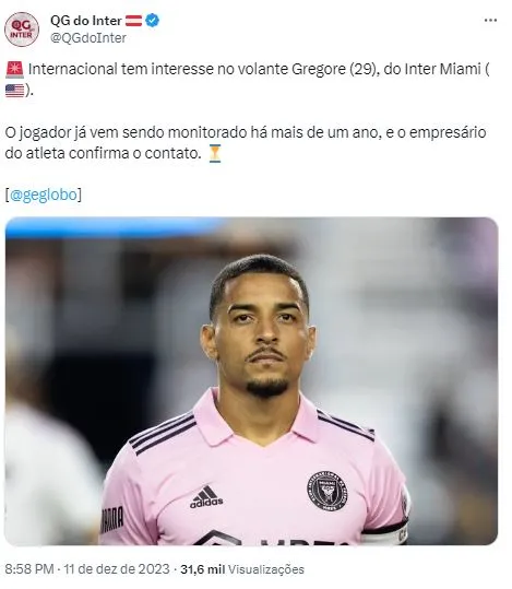 Gregore pode ser uma alternativa mais viável ao Inter, segundo Vágner Martins