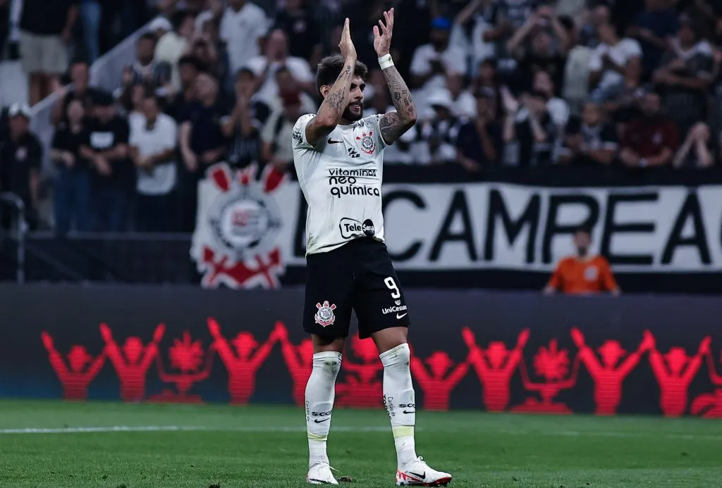 Yuri Alberto, jogador do Corinthians, durante partida contra o Atlético-MG no estádio Arena Corinthians pelo Campeonato Brasileiro - Foto: Fabio Giannelli/AGIF