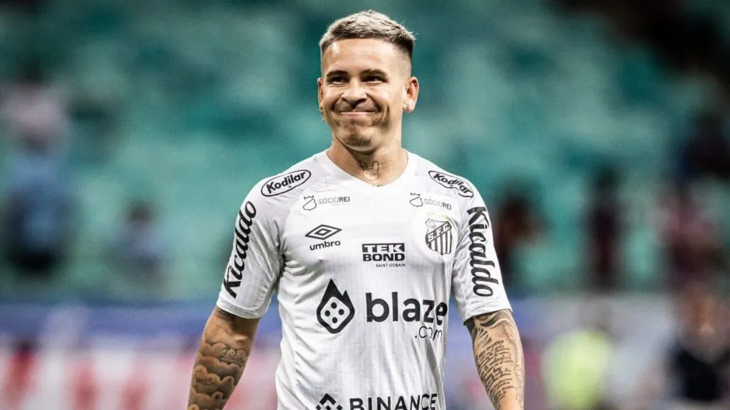 Soteldo em ação pelo Santos – Foto Raul Baretta/Santos