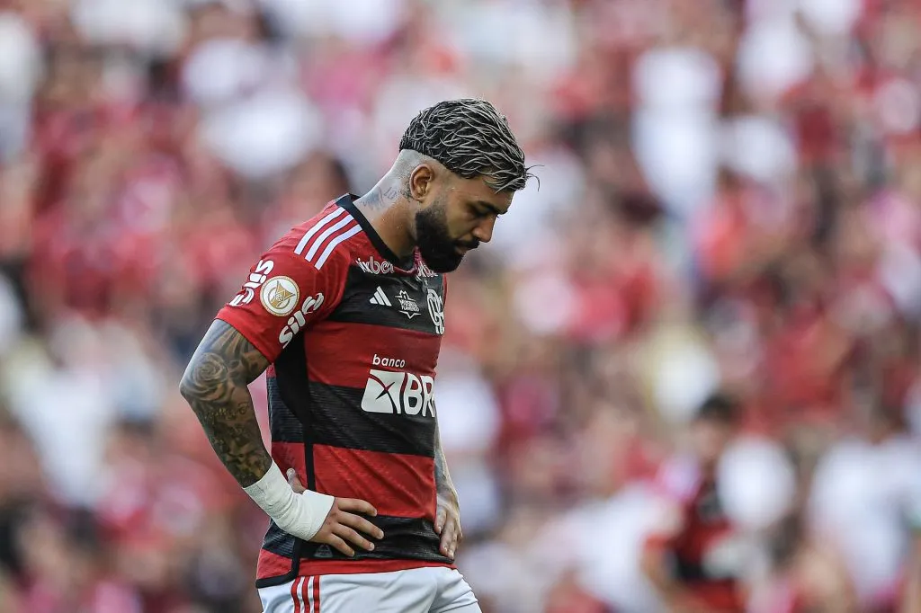 RJ – RIO DE JANEIRO – 22/07/2023 – BRASILEIRO A 2023, FLAMENGO X AMERICA – Gabigol jogador do Flamengo durante partida contra o America no estadio Maracana pelo campeonato Brasileiro A 2023. Foto: Thiago Ribeiro/AGIF