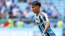 Ferreirinha jogador do Gremio durante partida contra o Aimore no estadio Arena do Gremio pelo campeonato Gaucho 2023. Foto: Maxi Franzoi/AGIF