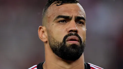 Fabrício Bruno, jogador do Flamengo, durante partida contra o Bragantino no estadio Maracana pelo campeonato Brasileiro A 2023. Foto: Thiago Ribeiro/AGIF