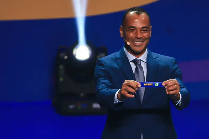 Copa America 2019, Sorteio dos Grupos. O ex-jogador brasileiro Cafu, apresentador do evento e embaixador do torneio, durante o evento de sorteio para a Copa America 2019, realizado na Cidade das Artes na zona oeste da cidade. Jotta de Mattos/AGIF