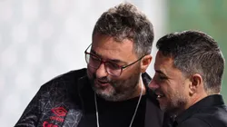 Rodrigo Caetano diretor de futebol do Atlético e Alexandre Mattos diretor de futebol do Athletico-PR durante partida contra o Atletico-MG no estadio Independência pelo campeonato BRASILEIRO A 2023. Foto: Gilson Junio/AGIF