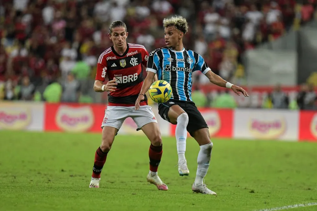 Bitello em ação diante do Flamengo. Foto: Thiago Ribeiro/AGIF