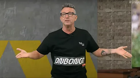 Neto comentando em seu programa Os Donos da Bola, na Band. Foto: YouTube / Canal Os Donos da Bola
