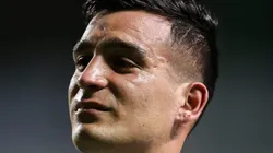 Cristaldo, jogador do Grêmio, comemora seu gol durante partida contra o America-MG no estadio Independencia pelo campeonato Brasileiro A 2023. Foto: Gilson Lobo/AGIF