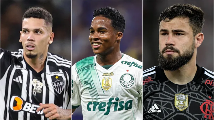 Paulinho, Endrick e Matheus Cunha. Foto: AGif