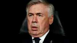 Ancelotti durante partida entre Napoli e Real Madrid (ESP). Foto: Florencia Tan Jun/Getty Images.