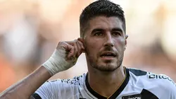 Pedro Raul jogador do Vasco comemora seu gol durante partida contra o Palmeiras no estadio Maracana pelo campeonato BRASILEIRO A 2023. Foto: Thiago Ribeiro/AGIF