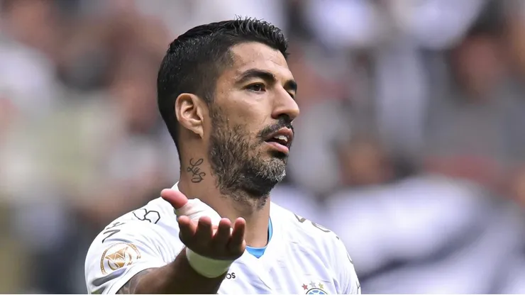 Suárez em ação na derrota para o Galo. Foto: Pedro Vilela/Getty Images