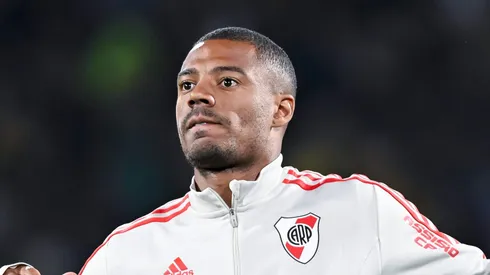 De La Cruz durante duelo contra o Rosario Central. Foto: Luciano Bisbal/Getty Images.