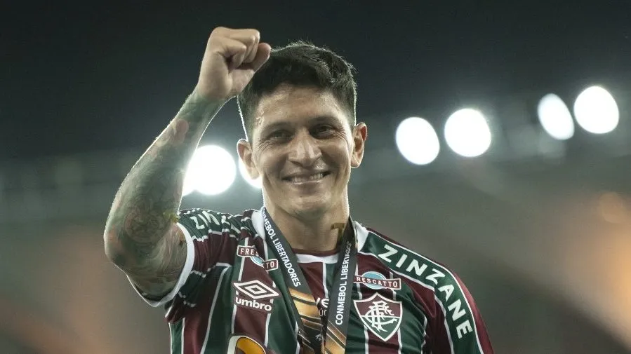 Cano, atacante do Fluminense, durtante a Libertadores. Jorge Rodrigues/AGIF