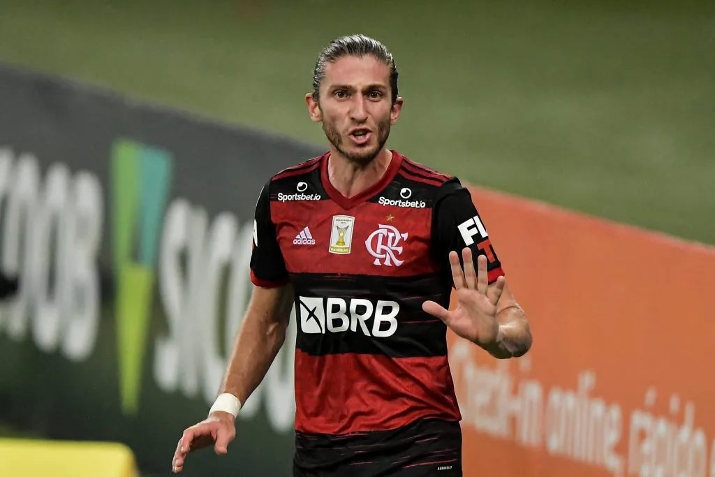 Filipe Luis jogador do Flamengo durante partida contra o Vasco no estadio Maracana pelo campeonato Brasileiro A 2020. Thiago Ribeiro/AGIF