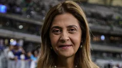 Torcida do Palmeiras faz pedido para Leila. Foto: Gilson Lobo/AGIF