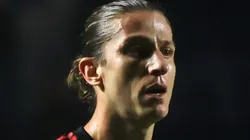 Filipe Luis, ex-jogador do Flamengo, durante partida contra o Sao Paulo no estadio Morumbi pelo campeonato Copa do Brasil 2022. Foto: Marcello Zambrana/AGIF