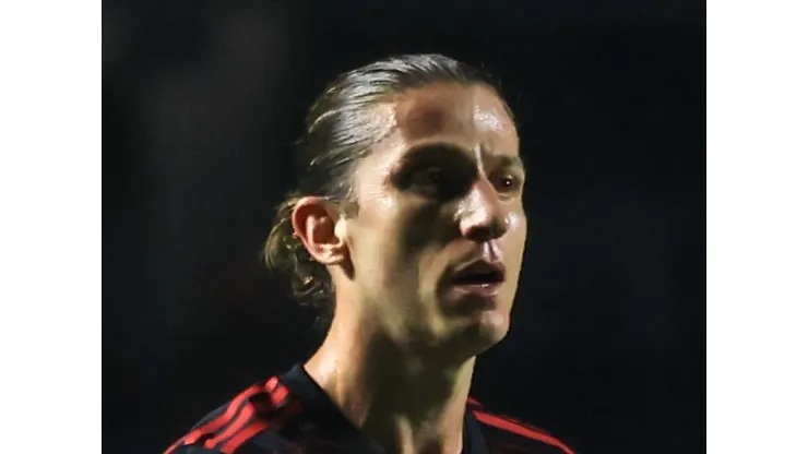 Filipe Luis, ex-jogador do Flamengo, durante partida contra o Sao Paulo no estadio Morumbi pelo campeonato Copa do Brasil 2022. Foto: Marcello Zambrana/AGIF