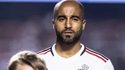 Lucas Moura jogador do Sao Paulo durante partida contra o Cuiaba no estadio Morumbi pelo campeonato Brasileiro A 2023. Foto: Abner Dourado/AGIF