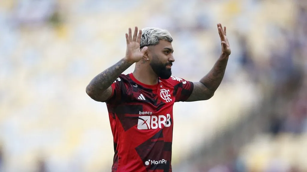 Gabigol vem sendo reserva com frequência no Fla. Foto: Wagner Meier/Getty Images.