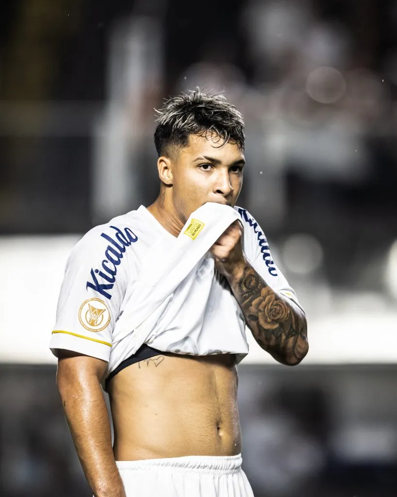 Marcos Leonardo jogador do Santos  Foto: Abner Dourado/AGIF