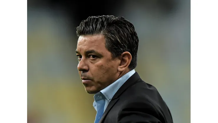 Marcelo Gallardo, ex-técnico do River Plate durante partida contra o Fluminense no estadio Maracana pelo campeonato Libertadores 2021. Foto: Thiago Ribeiro/AGIF