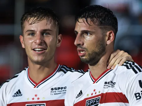 Calleri e Galoppo participam das atividades e animam os torcedores do São Paulo