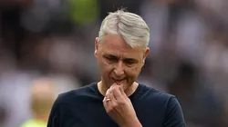 Tiago Nunes tecnico do Botafogo durante partida contra o Santos no Engenhao pelo campeonato Brasileiro A 2023. Foto: Thiago Ribeiro/AGIF