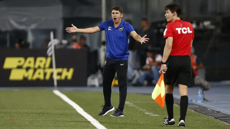 Lúcio Flávio comandando o Botafogo contra o Palmeiras. Foto: Wagner Meier/Getty Images.